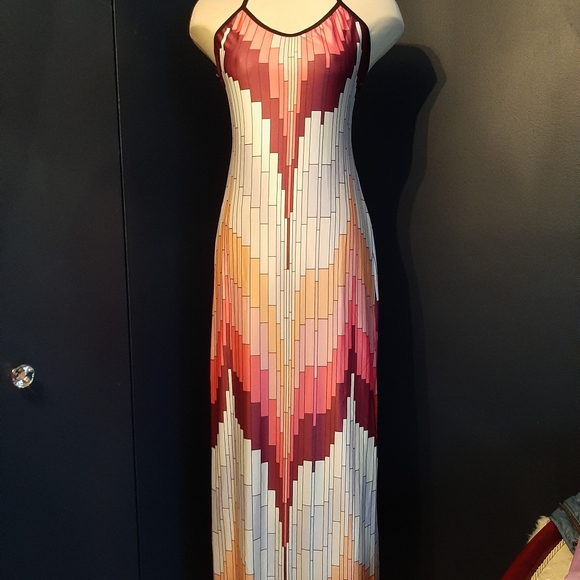 Maxi dress , unique geometric pattern